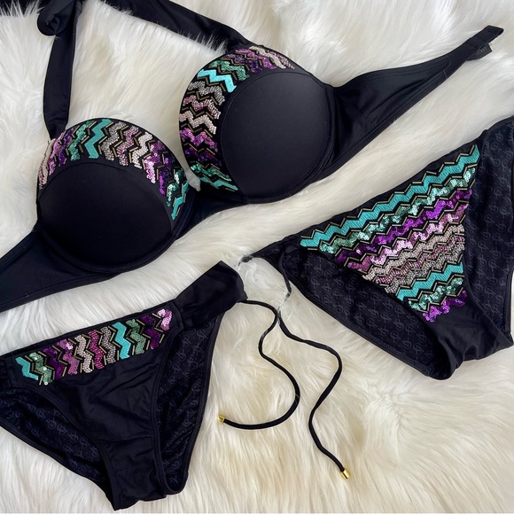 36C Vs Victoria’s Secret Jeweled Bombshell / Miraculous Adds-2Cups Bikini Swim - Picture 5 of 17